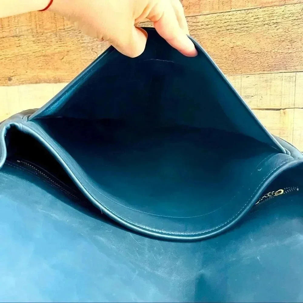 Vintage Coach Paris Large Navy Blue Bag